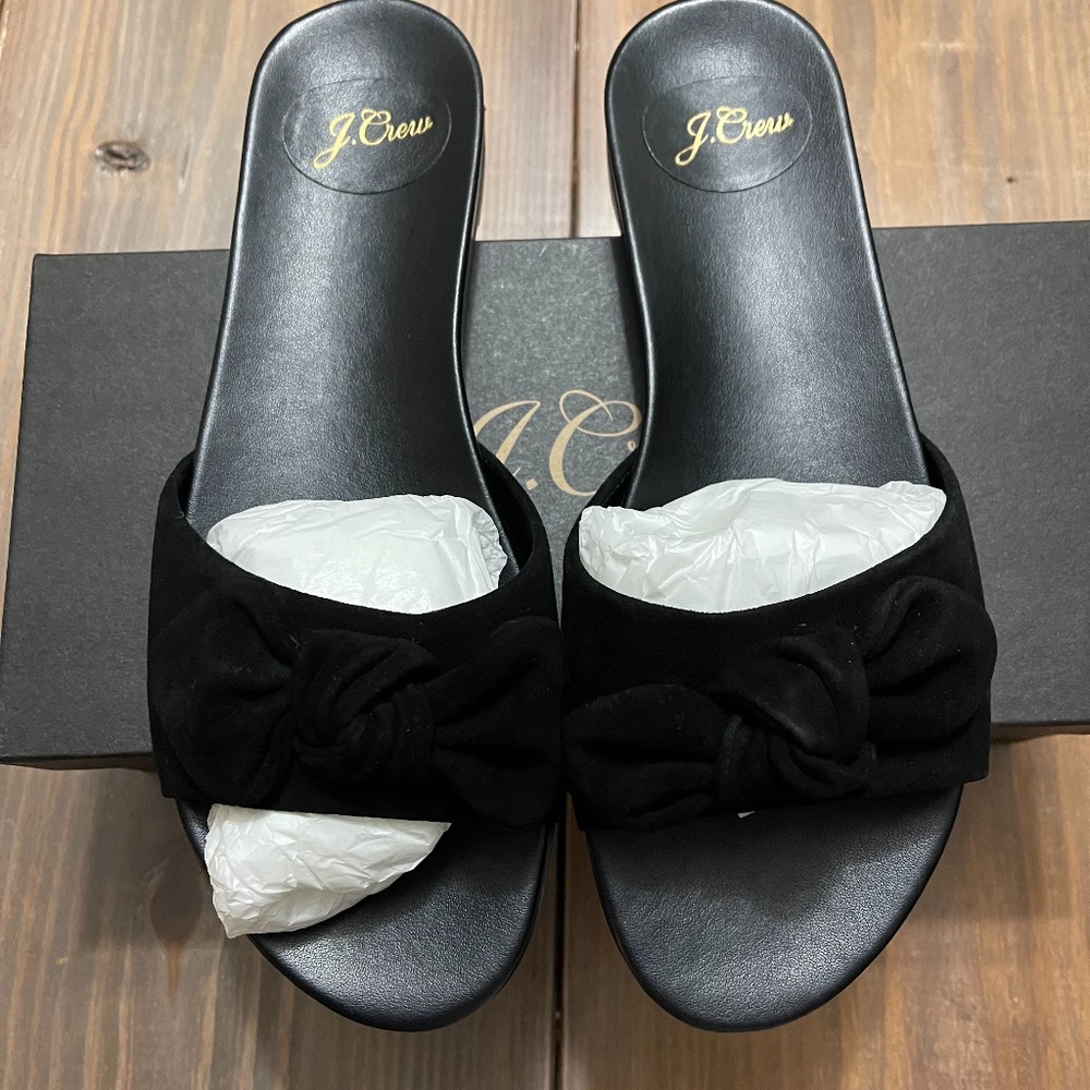 J.Crew Suede Bow Sandals